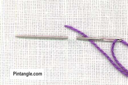 Palestrina stitch Version 2 tutorial step 1