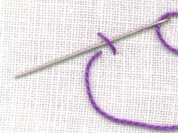 Palestrina stitch Version 2 tutorial step 2