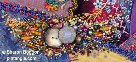 crazy quilt Pocket detail  2