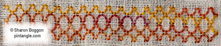 hand embroidery sampler detail 714