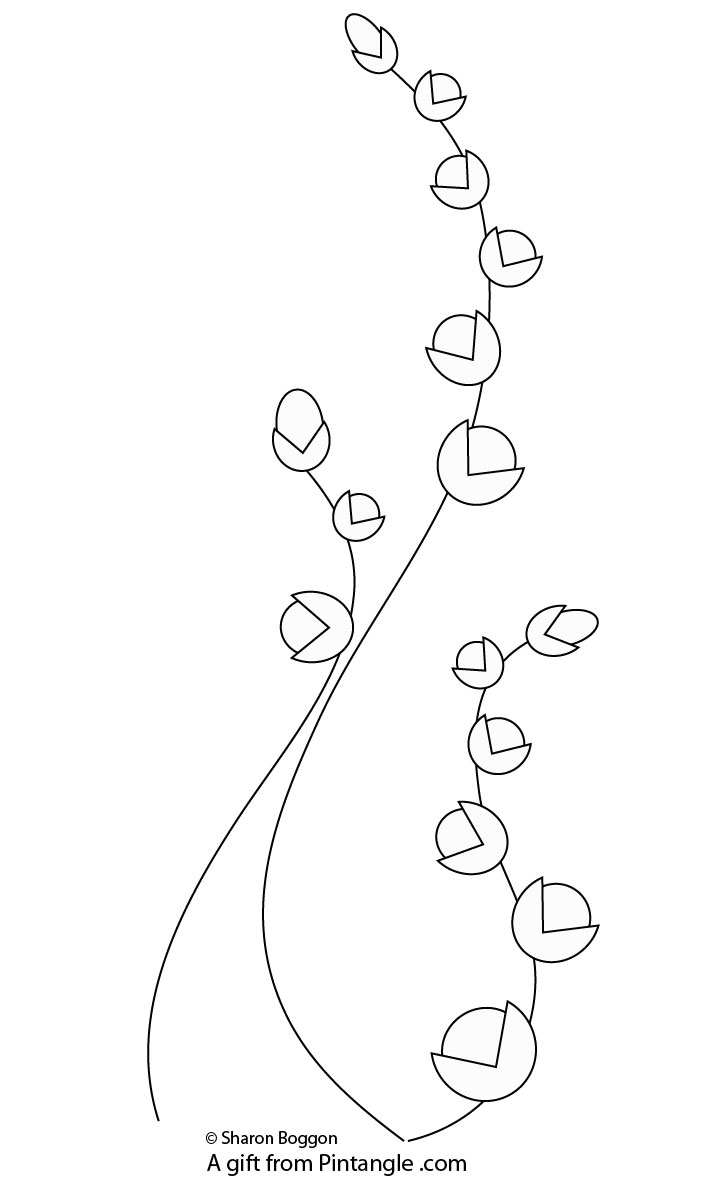 Abstract Floral Hand Embroidery Pattern